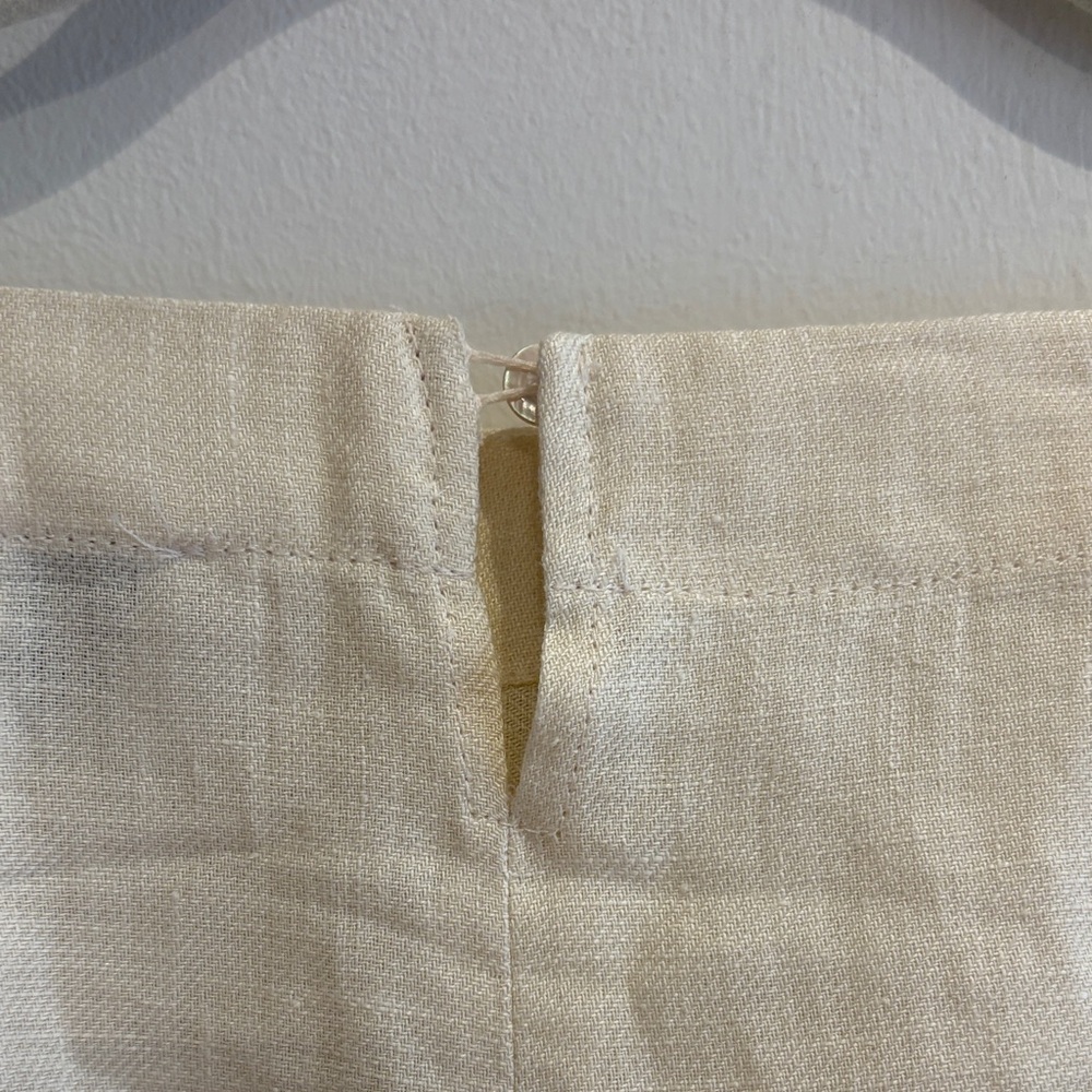 Marina Rinaldi Cream Linen Button-Back Casual Blouse - Picture 4 of 9